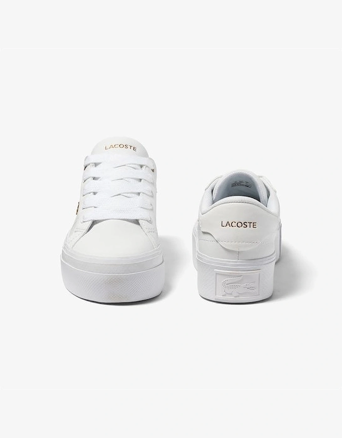 Women's White Ziane Platform Trainers