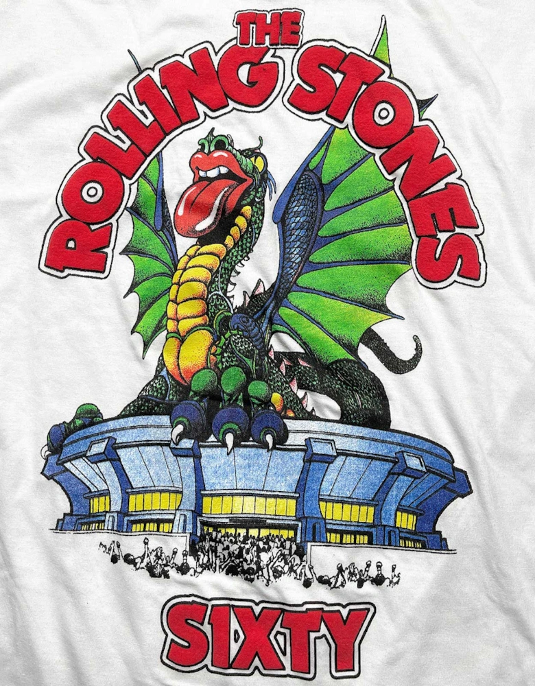 Unisex Adult Sixty Stadium Dragon Cotton T-Shirt
