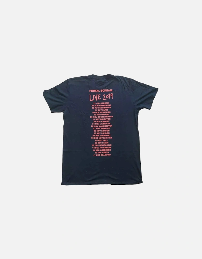 Unisex Adult Maximum Rock ?'N?' Roll Back Print Cotton T-Shirt