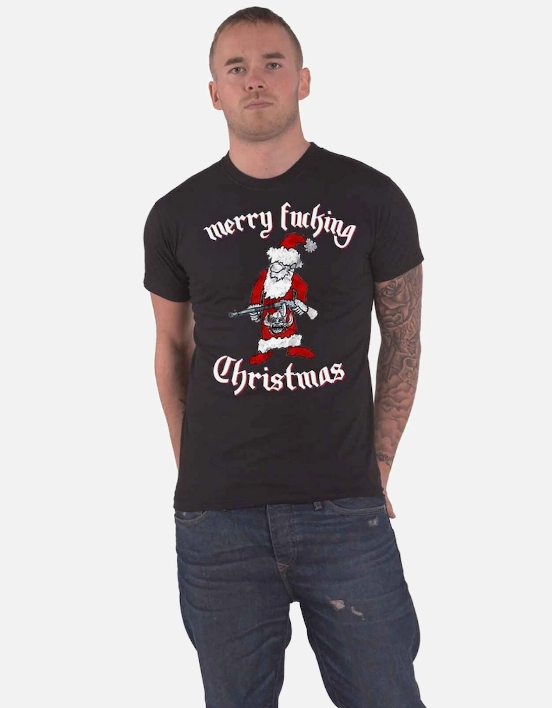 Unisex Adult Merry Effing Christmas Cotton T-Shirt, 4 of 3