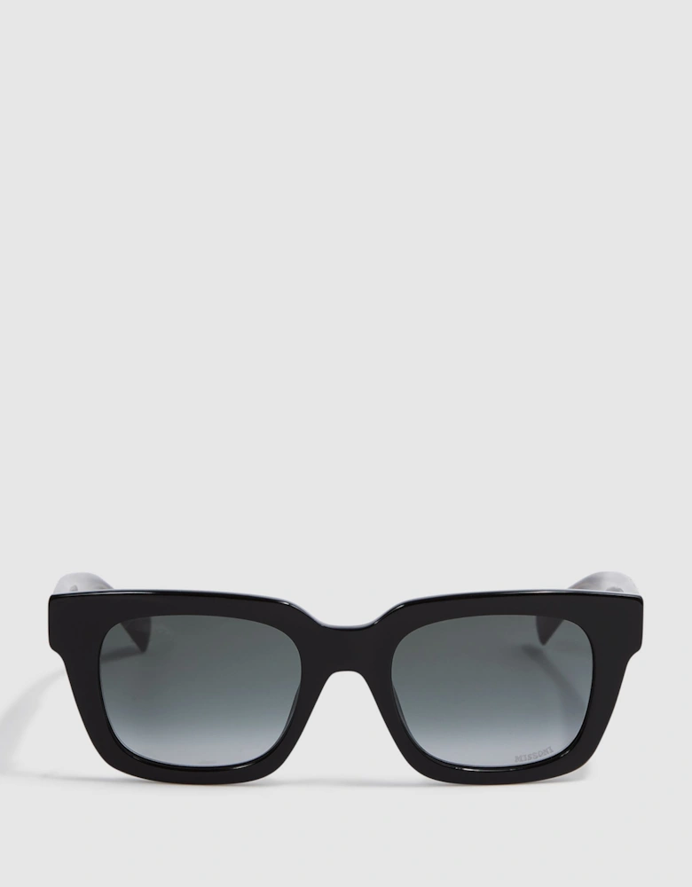 Missoni Eyewear Rectangular Zigzag Sunglasses