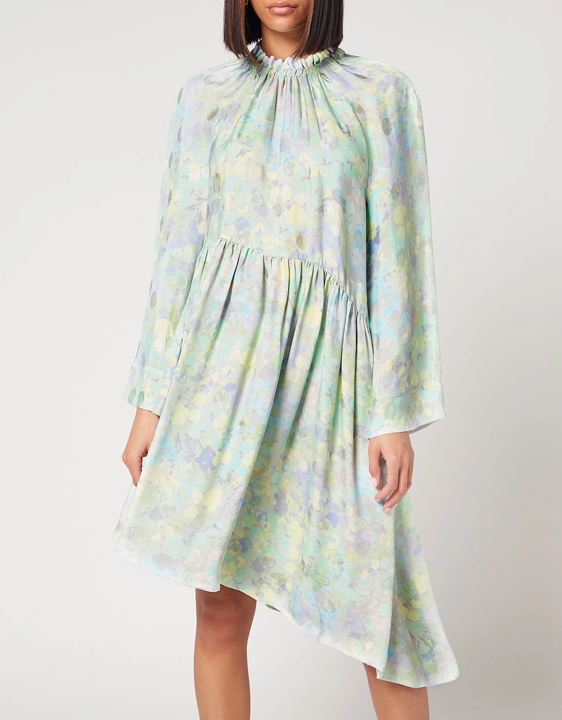 Women's Lamar Aysemtric Dress - Pastel Bloom - - Home - Women's Lamar Aysemtric Dress - Pastel Bloom