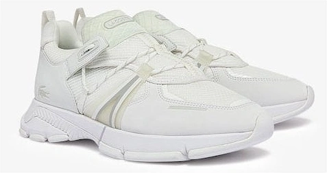 Women's L003 White Textile Trainers.