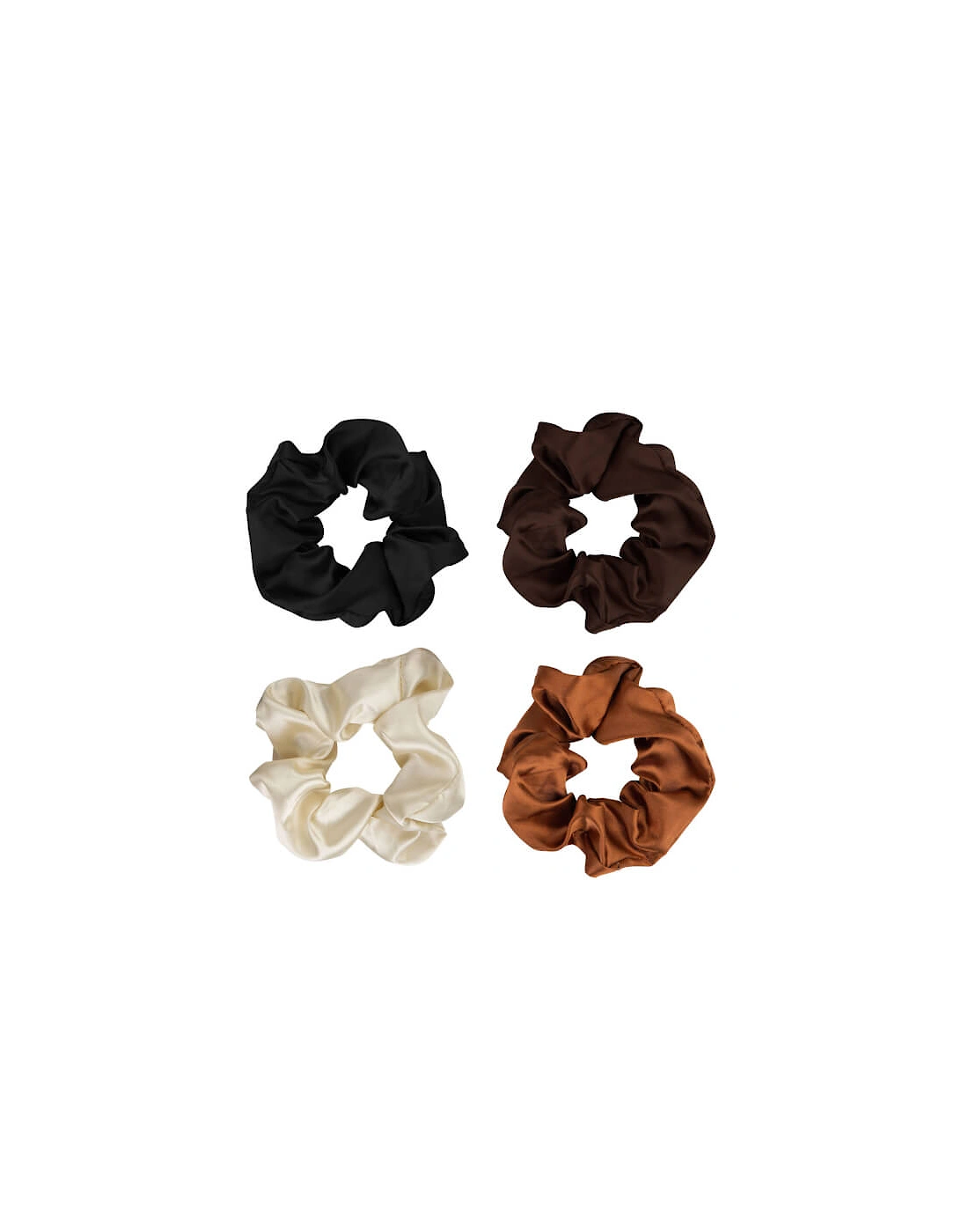 Nude Satin Scrunchies (Pack of 4), 2 of 1