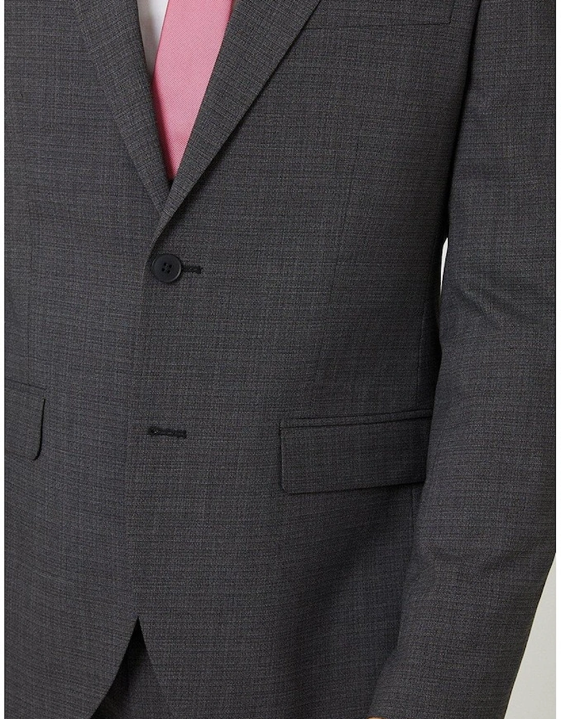 Mens Textured Tailored Suit Jacket
