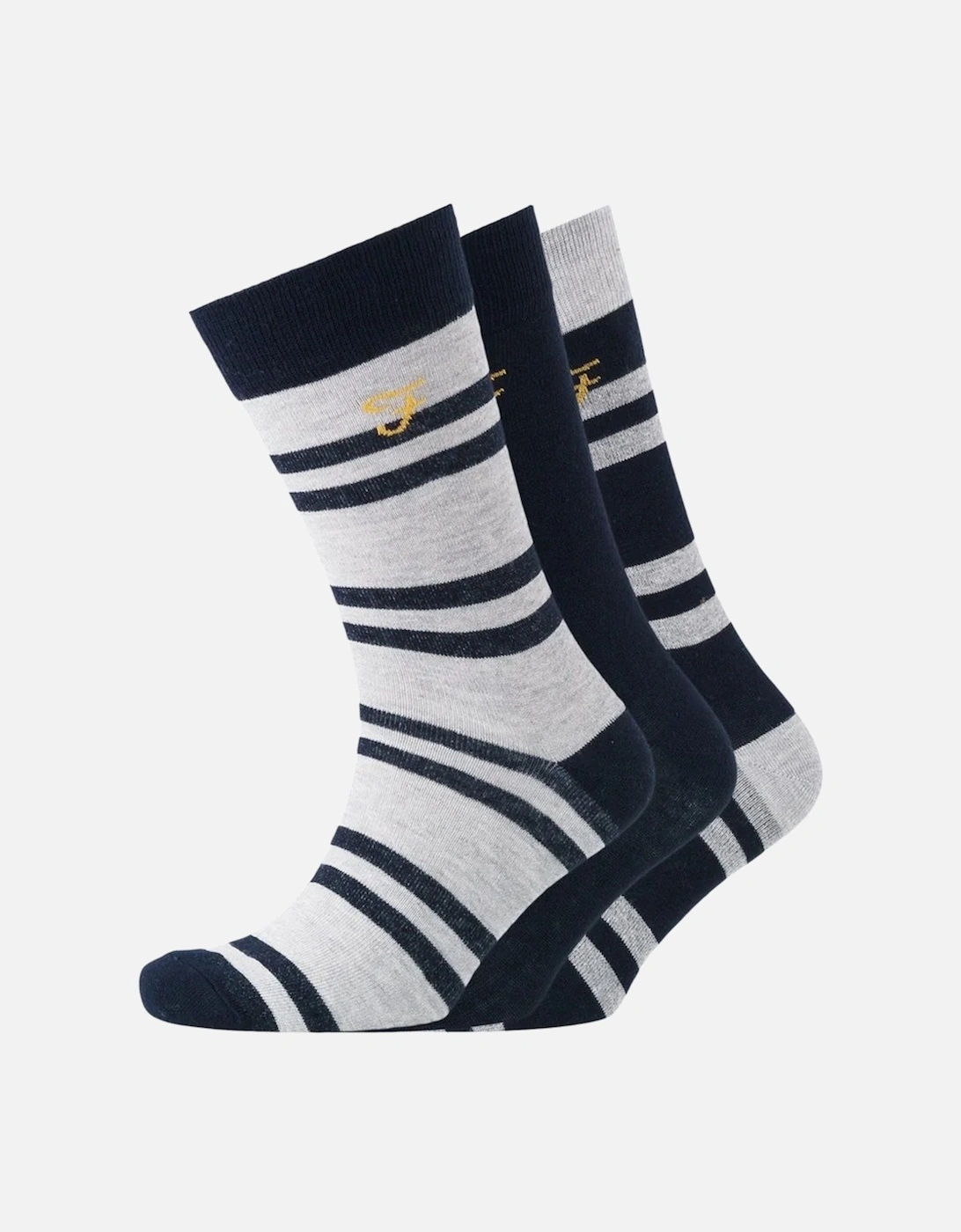 Mens Falton Striped Socks (Pack of 3), 5 of 4