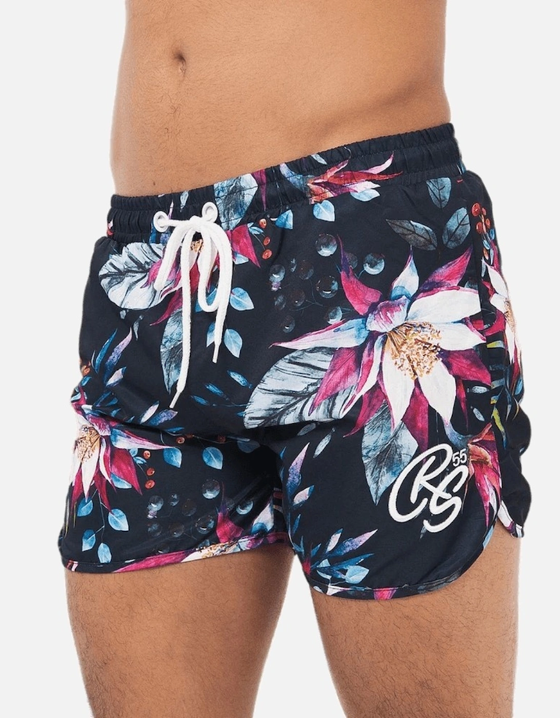 Mens Mauritius Floral Swim Shorts, 3 of 2