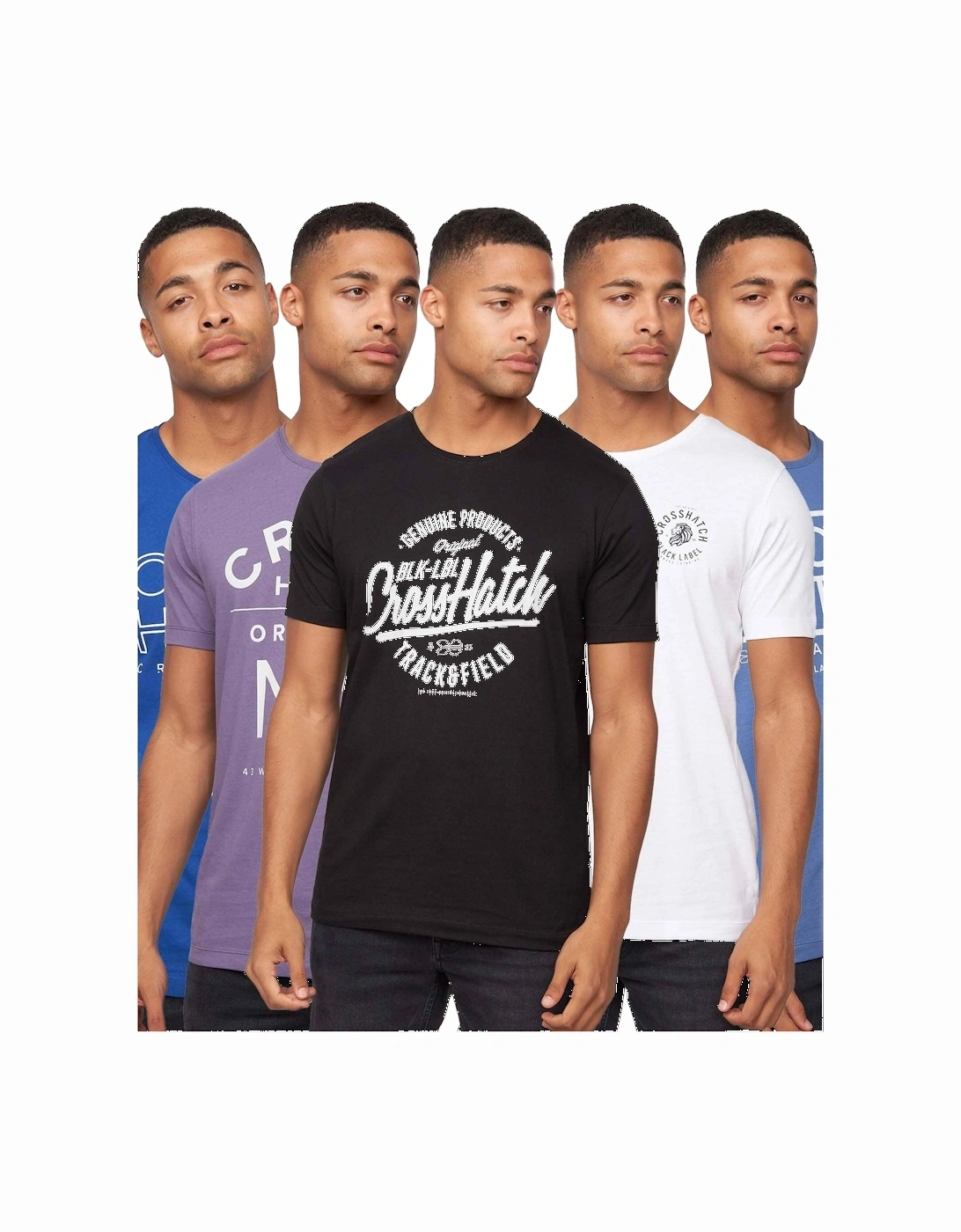 Mens Flomax Assorted Designs T-Shirt (Pack of 5), 6 of 5