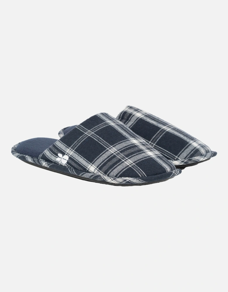 Mens Twostep Checked Slippers