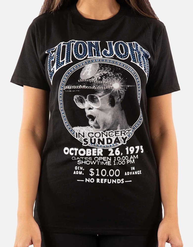 Elton John Unisex Adult In Concert Embellished T-Shirt