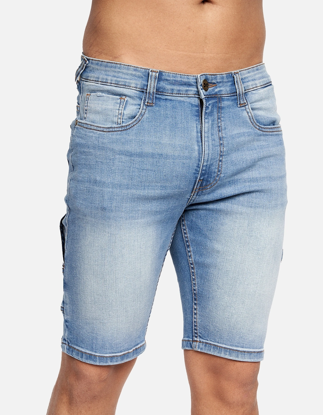 Mens Carpenter Denim Vintage Shorts, 6 of 5