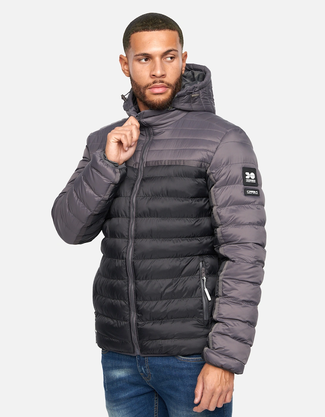 Mens Pymoore Contrast Panel Padded Jacket, 6 of 5