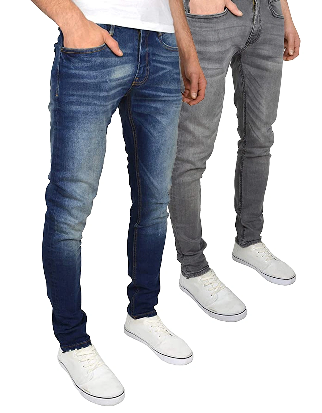 Duck and Cover Mens Tranfold Slim Jeans (Pack of 2)