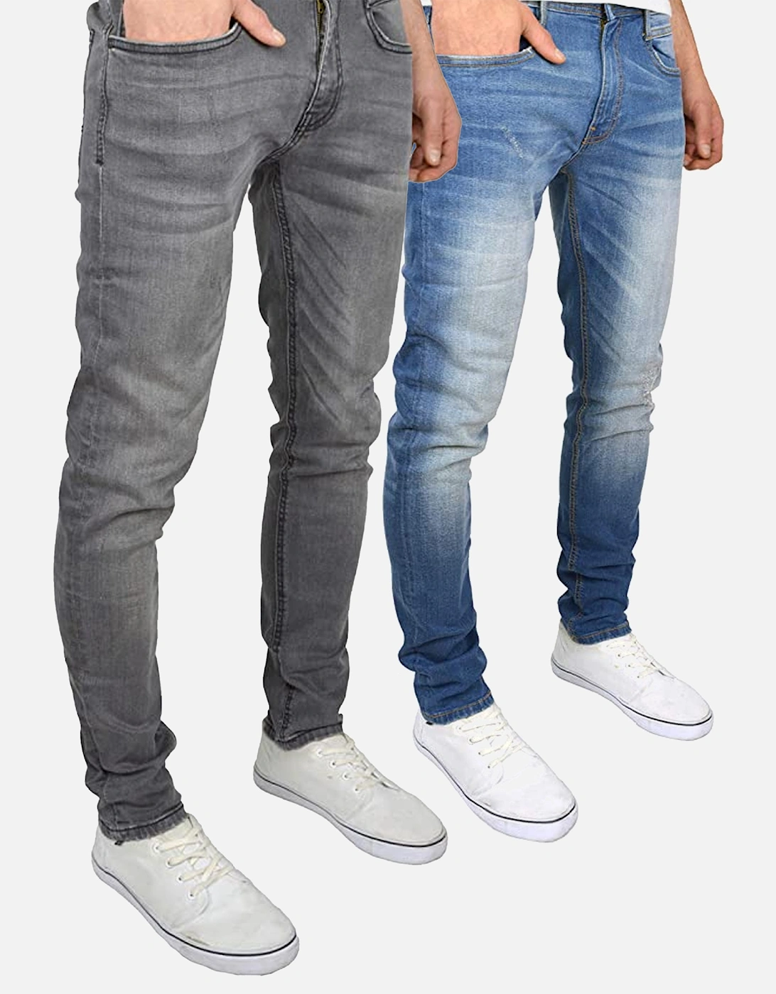 Duck and Cover Mens Tranfold Slim Jeans (Pack of 2), 6 of 5