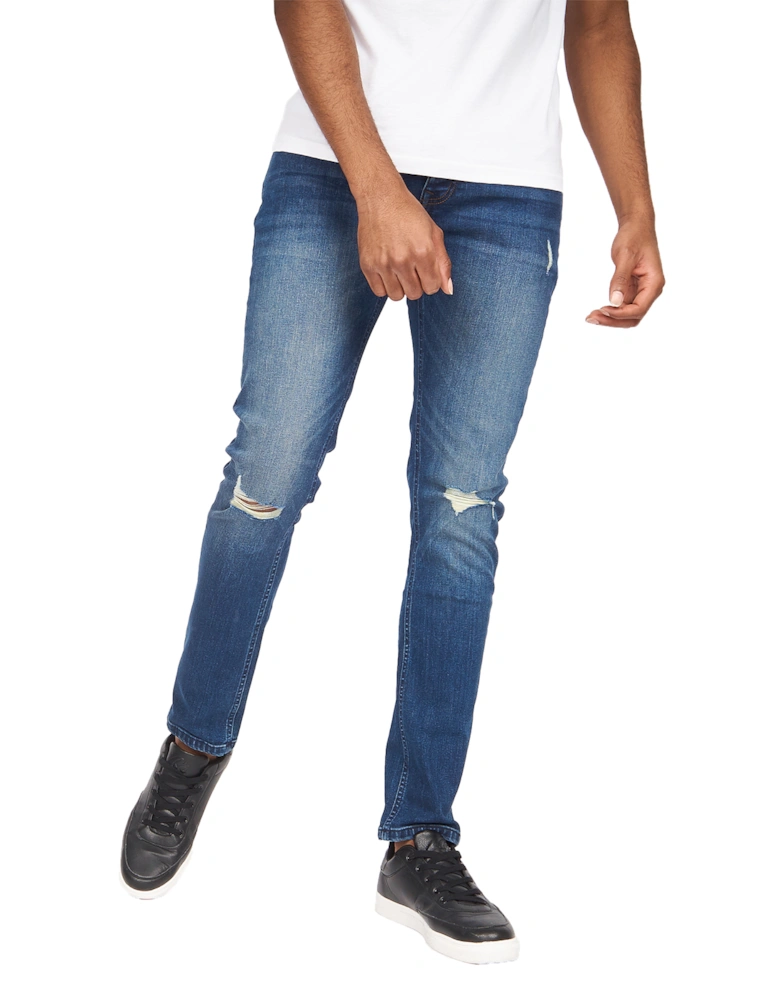 Money Mens Ape Ripped Slim Jeans