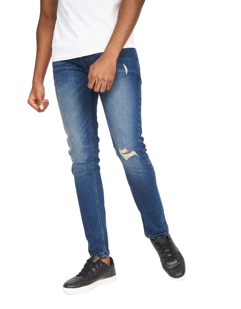 Money Mens Ape Ripped Slim Jeans