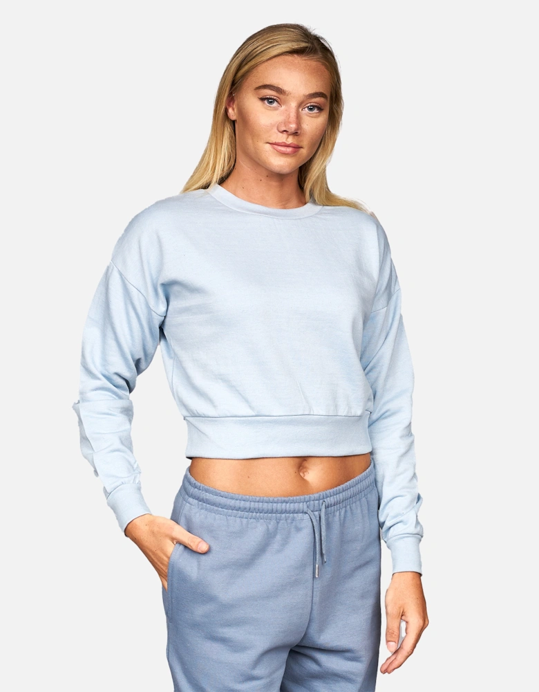 Womens/Ladies Catalina Crew Neck Crop Sweatshirt