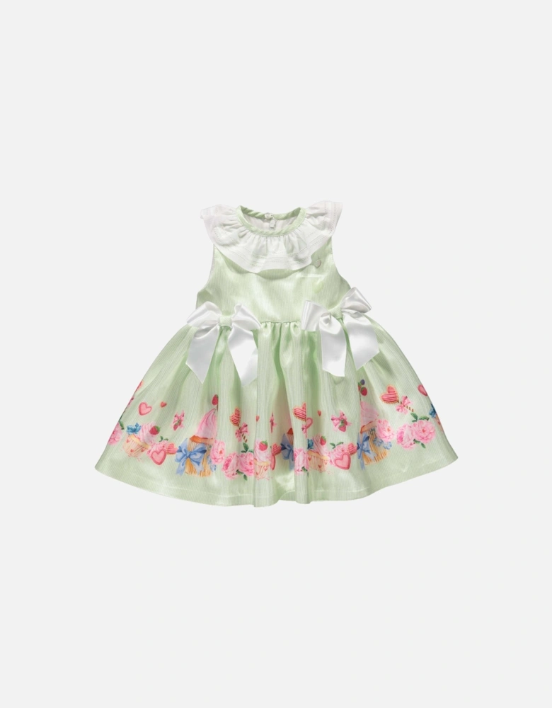 Baby Girls Green Floral Dress