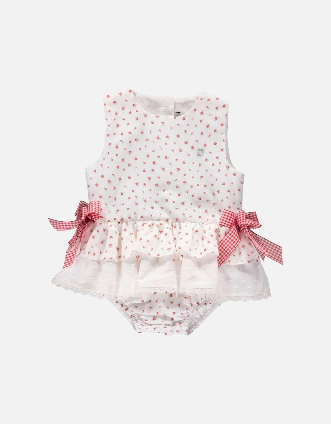 Baby Check Spotted Romper, 3 of 2
