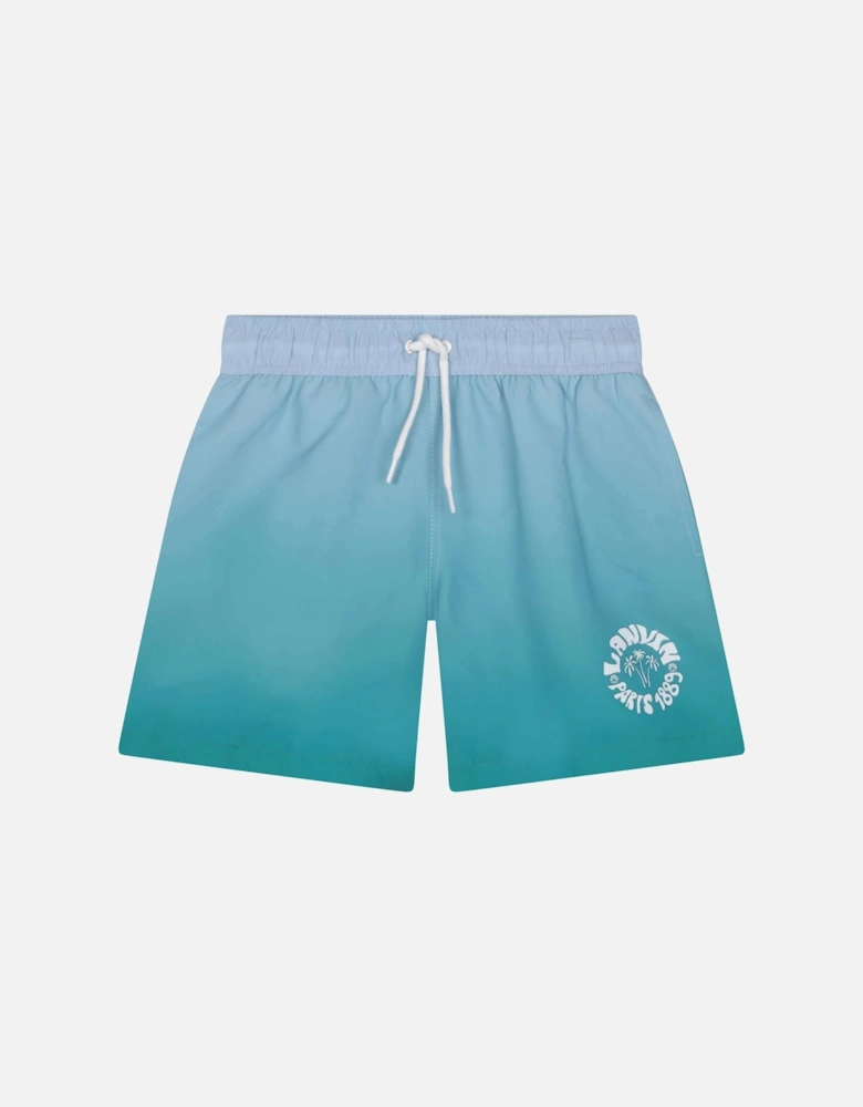 Boys Turquoise Waves Swim Shorts
