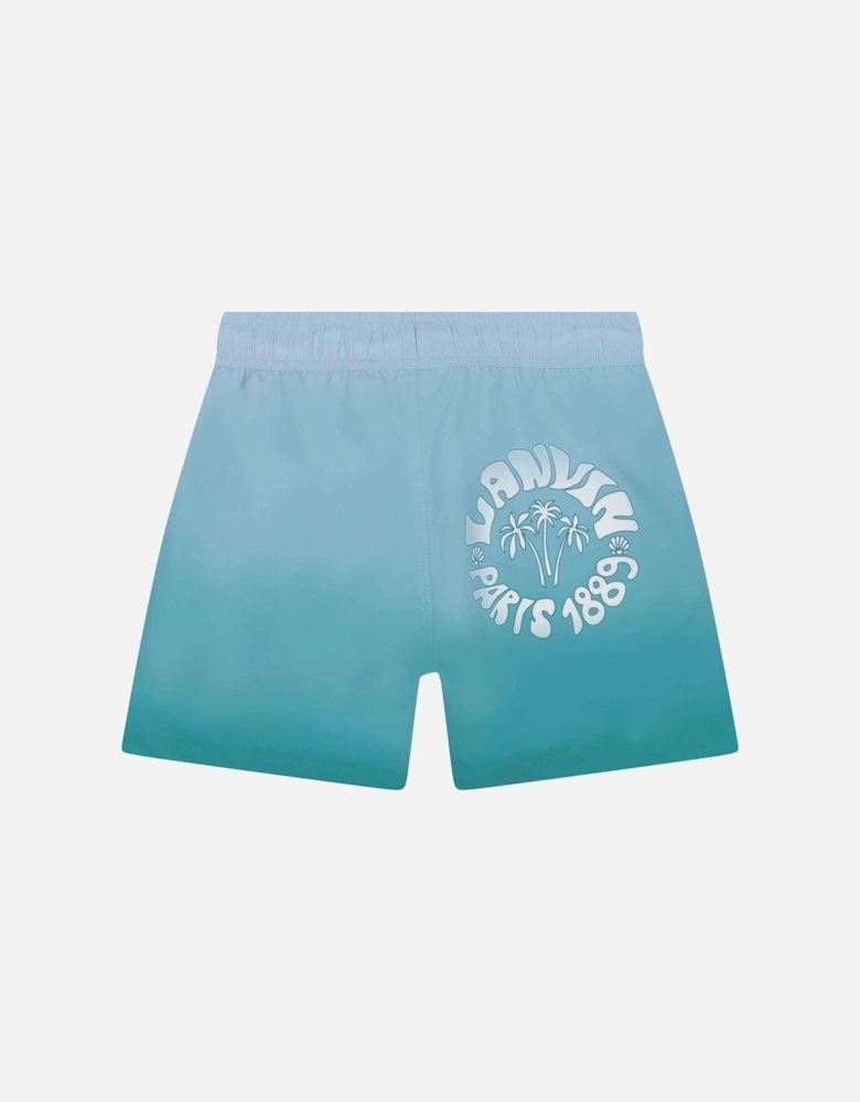 Boys Turquoise Waves Swim Shorts