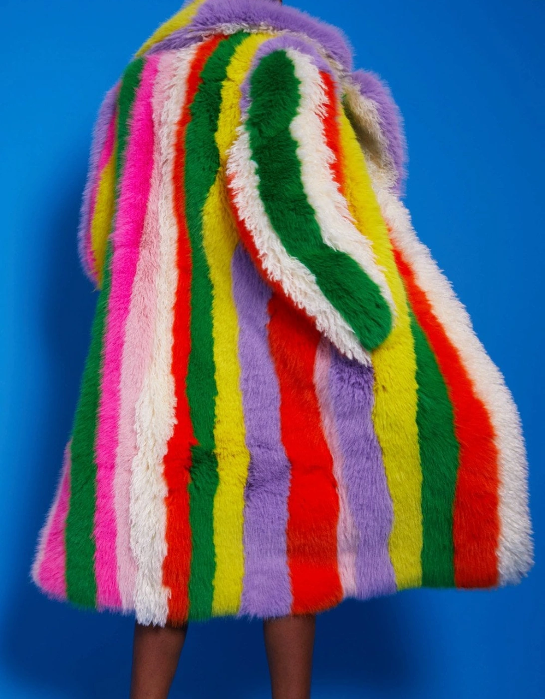 Faux Fur Hand Crafted Eco Bamboo Maxi Coat