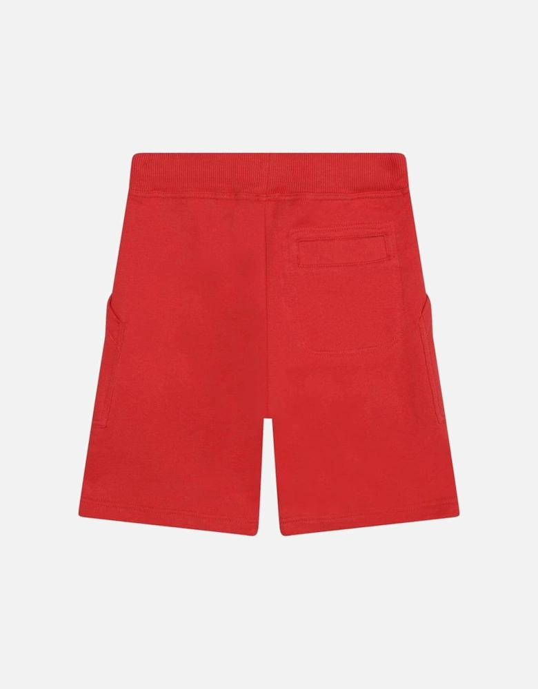 Boys Red Curb Logo Shorts
