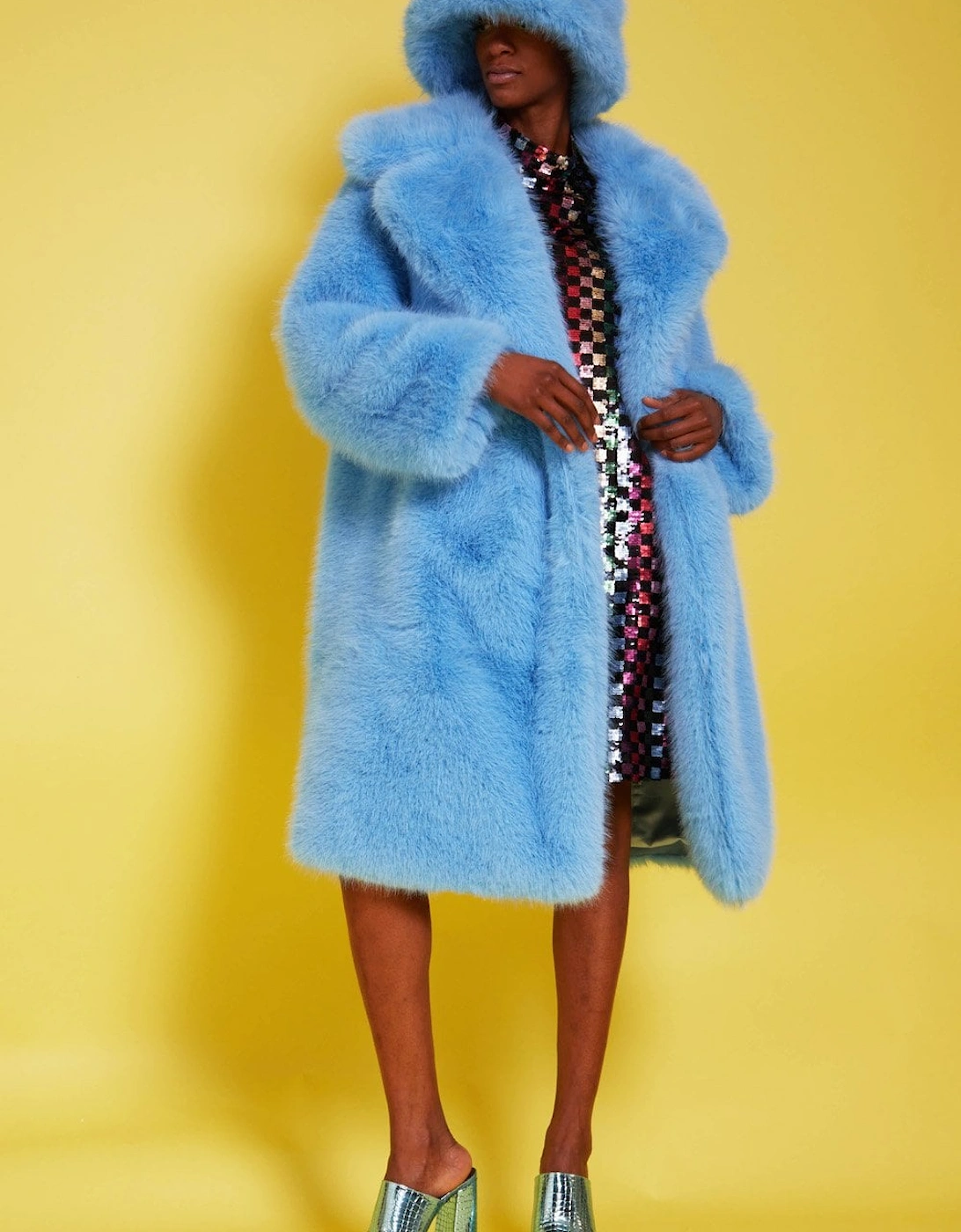 Bamboo Faux Fur Baby Blue Coat, 6 of 5