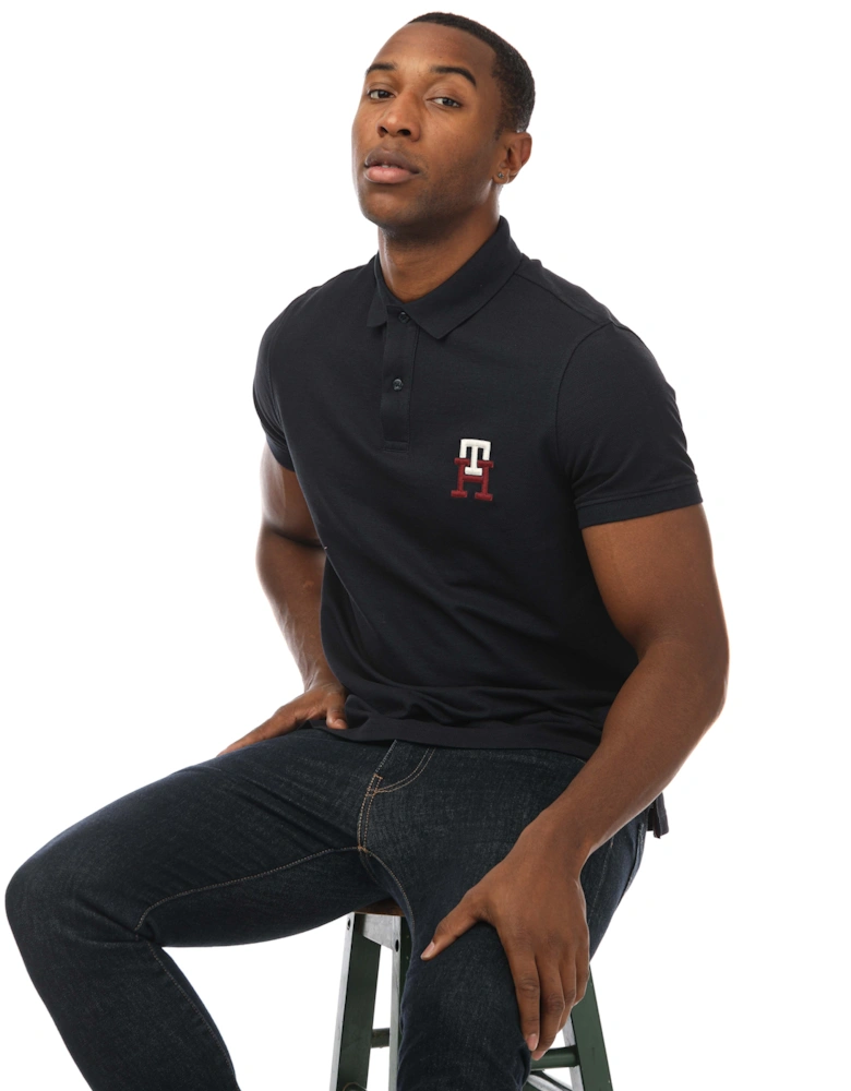 Mens Monogram Regular Fit Polo Shirt