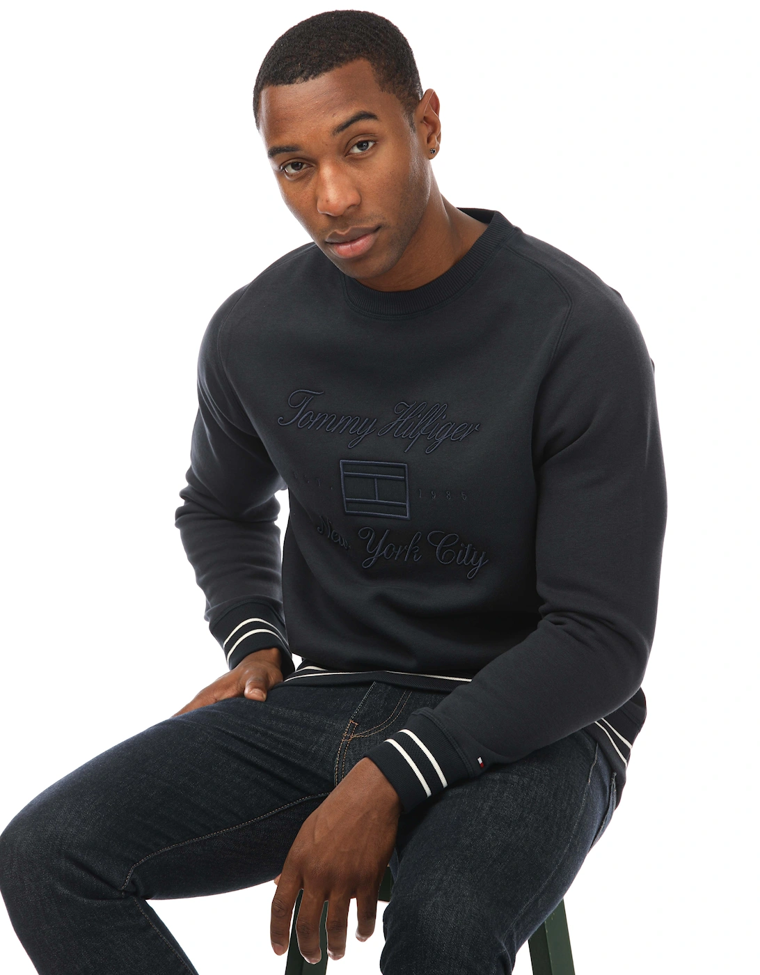 Mens Tipped Casual Fit Fleece Sweatshirt