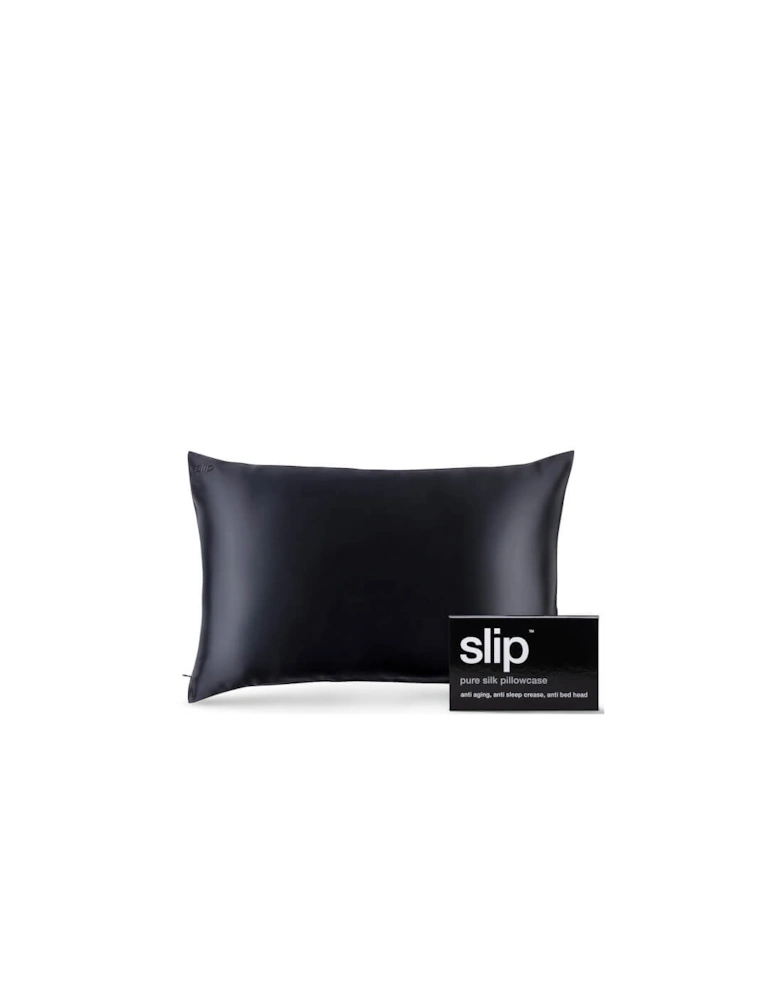 Silk Pillowcase - Queen - Black - Slip