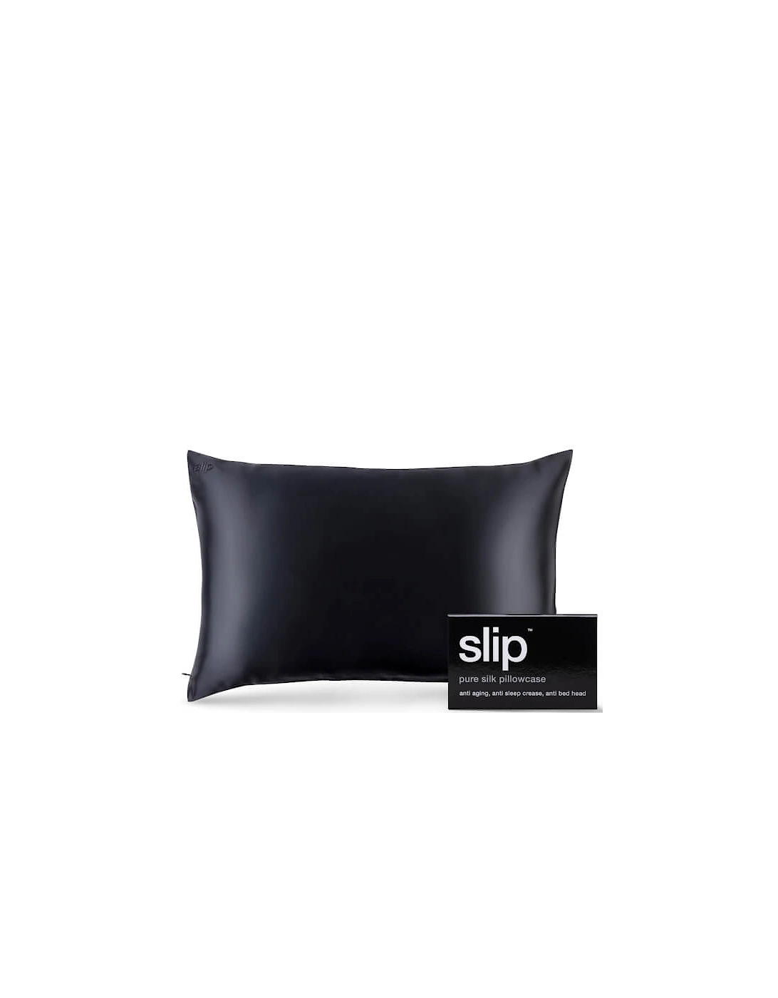 Silk Pillowcase - Queen - Black - Slip, 2 of 1