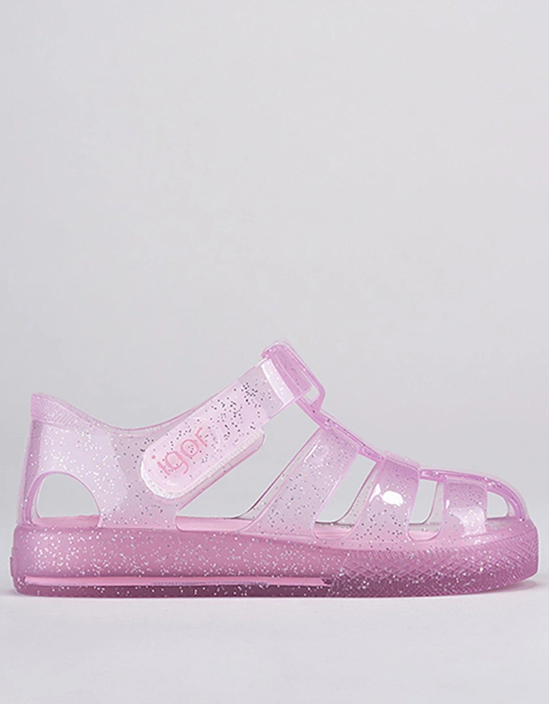 Star Glitter Jelly Sandal - Multi