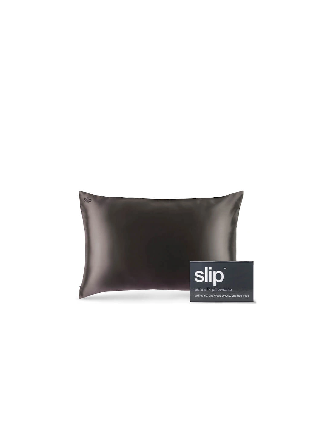 Silk Pillowcase - Queen - Charcoal - Slip, 2 of 1