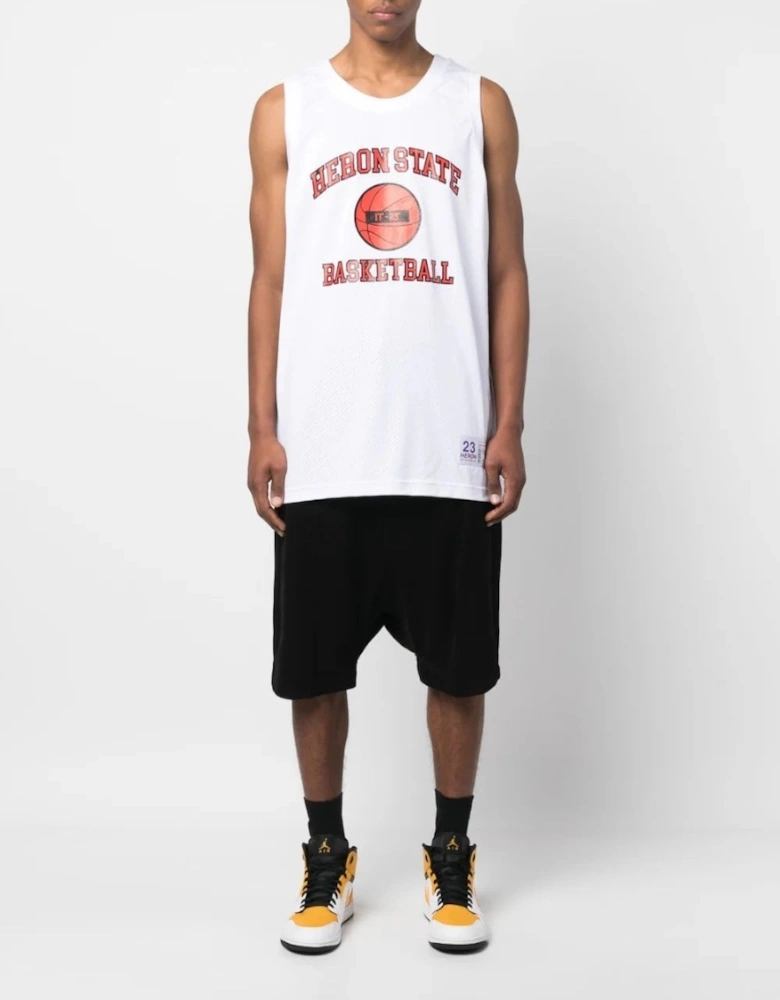 23 Basketball Tank Top White