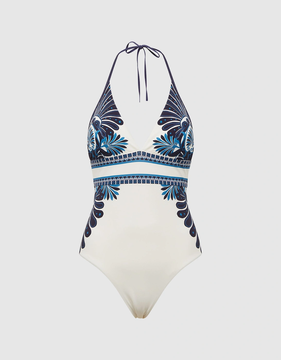 Printed Halter Neck Swimsuit, 2 of 1