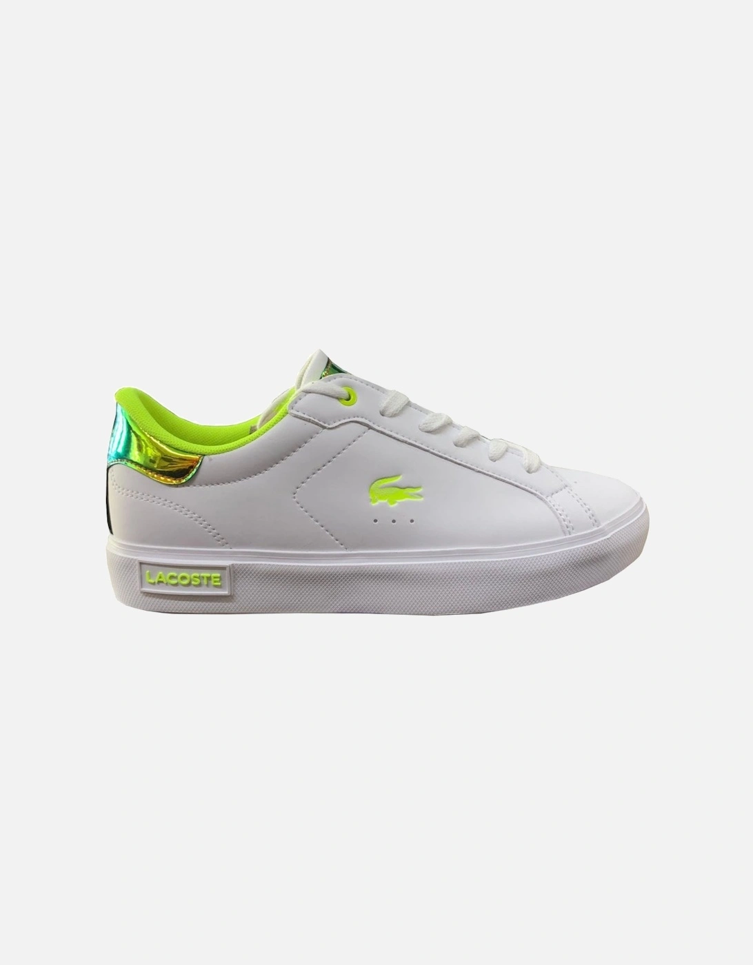 Junior Girl's White Powercourt Trainers, 5 of 4