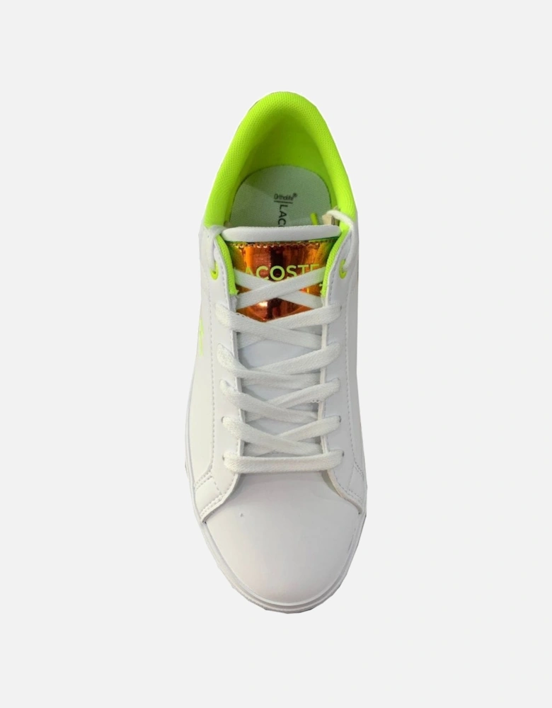 Junior Girl's White Powercourt Trainers