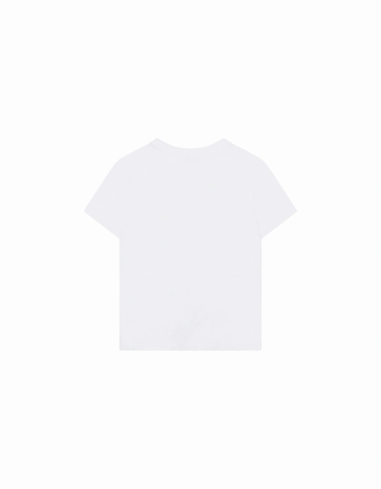 Boys White Curve Logo T-shirt
