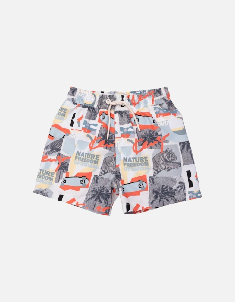 Boys Urban Print Swimming Shorts