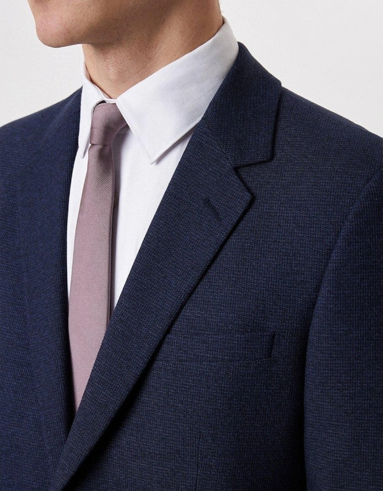 Mens Marl Single-Breasted Skinny Suit Jacket