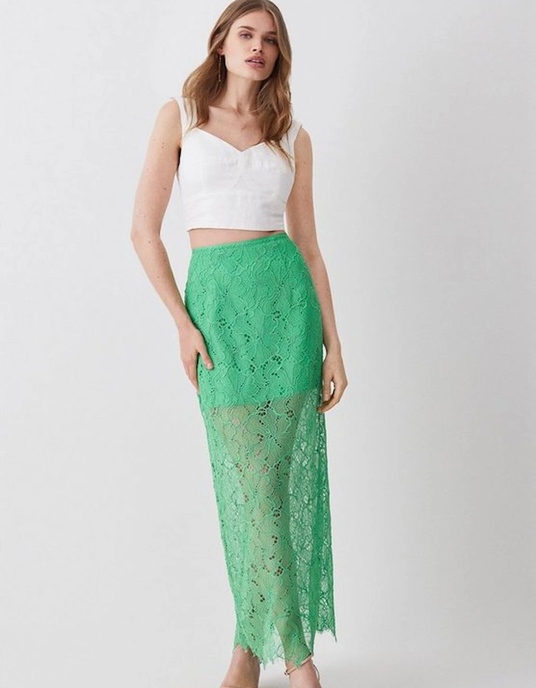 Lace Woven Maxi Skirt, 8 of 7