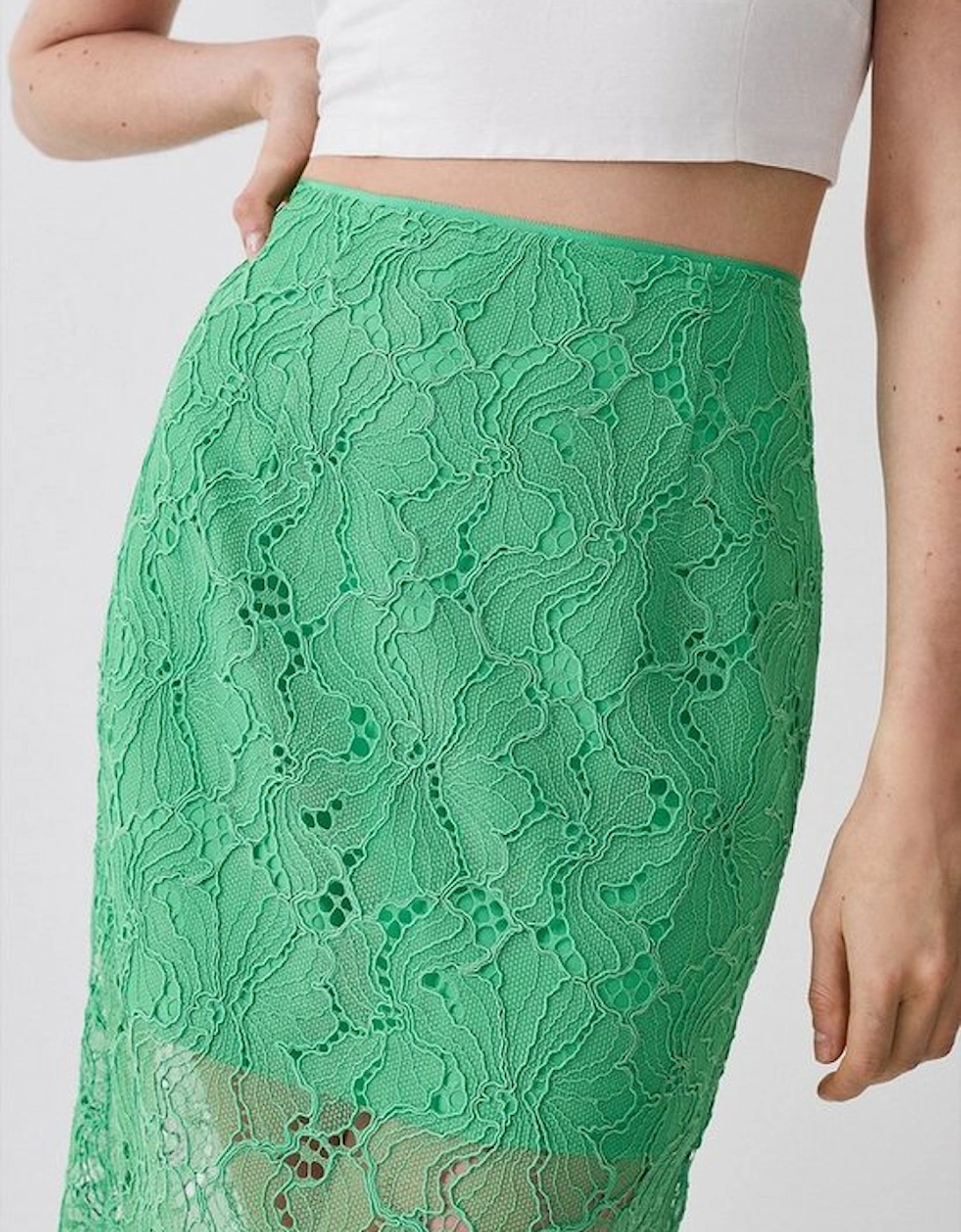 Lace Woven Maxi Skirt