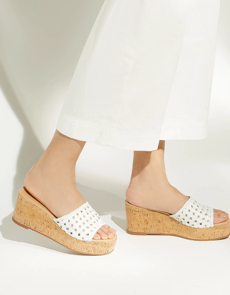 Ladies Katey - Woven Cork-Wedge Sandals