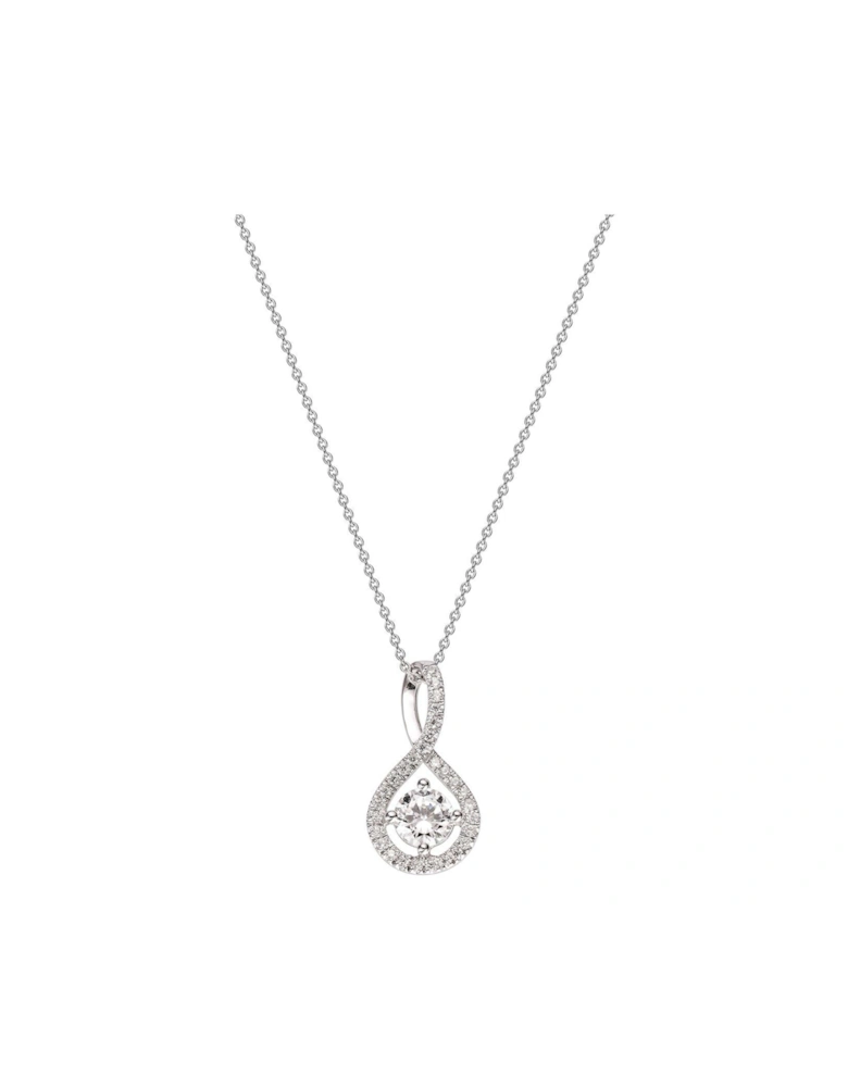 Kirsty 9ct White Gold 0.33ct Lab Grown Diamond Pendant Necklace