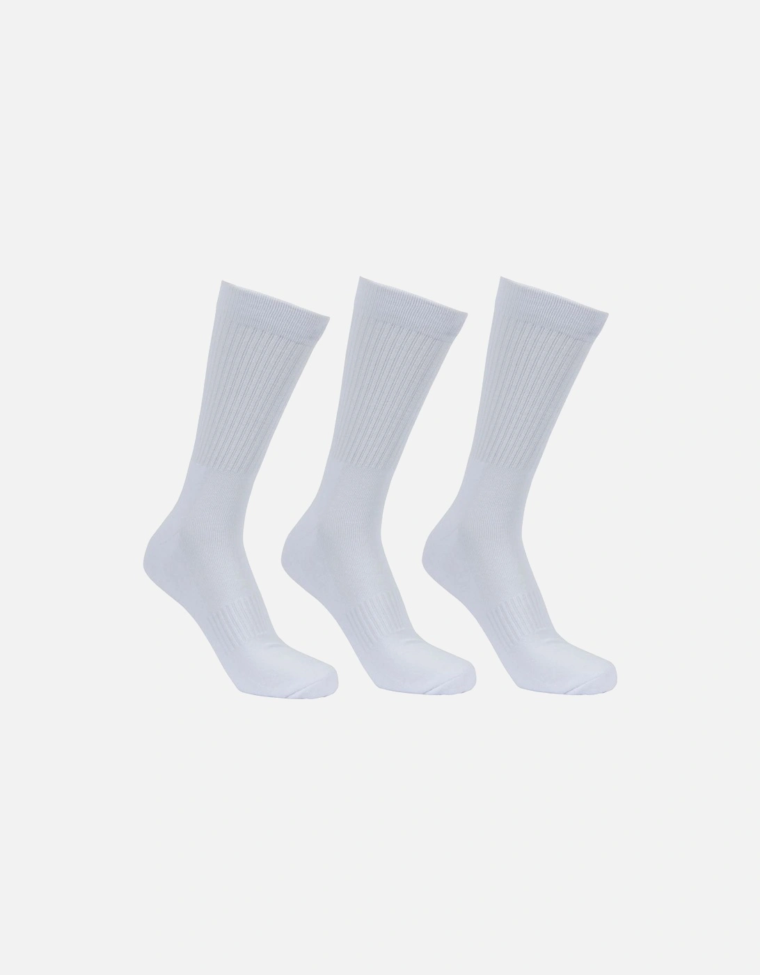 Unisex Adult Sportsmen Ribbed Cuff Crew Socks (Pack of 3), 3 of 2
