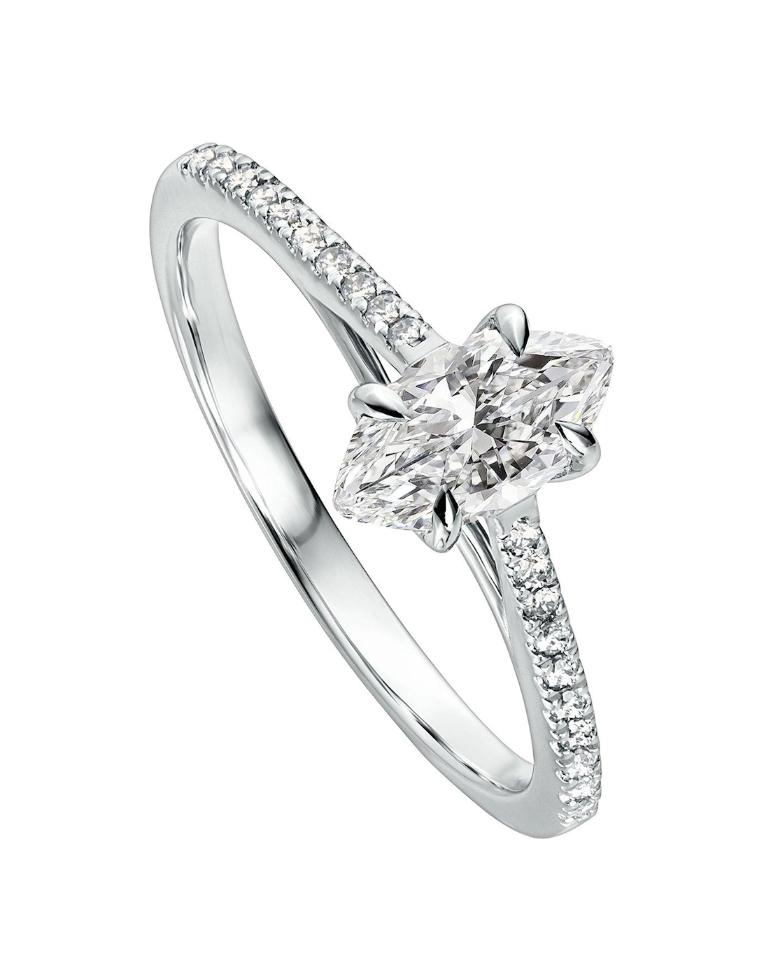 Emily 9ct White Gold 0.75ct Marquise Lab Grown Diamond Ring, 2 of 1