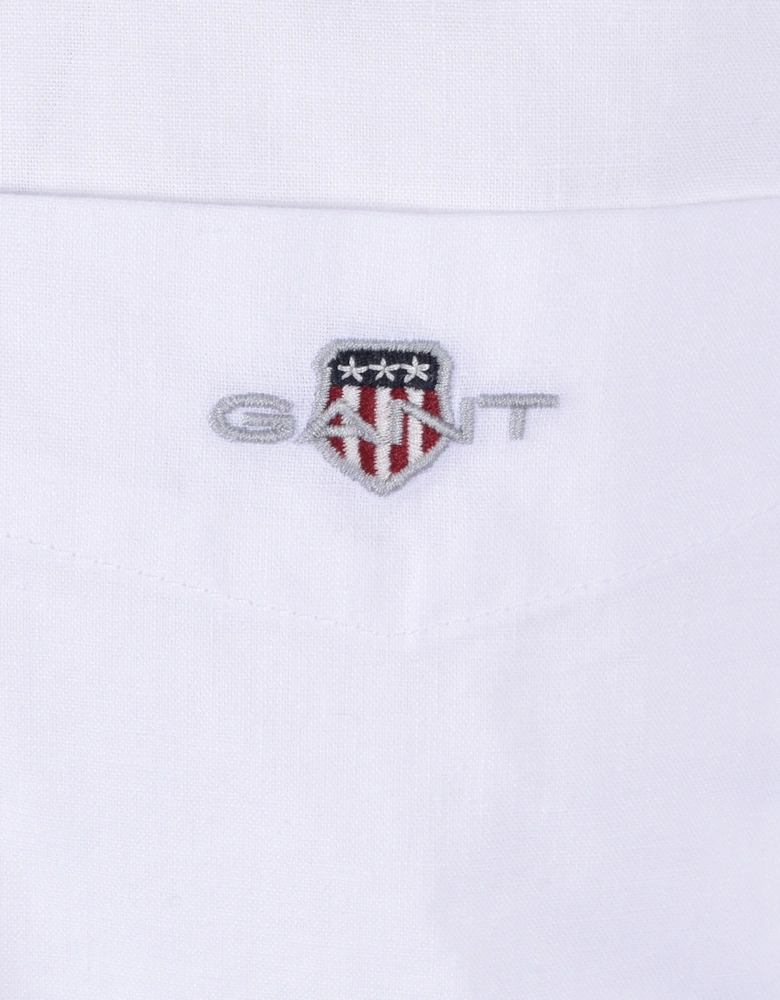 Reg Cotton Linen Short Sleeve Shirt White