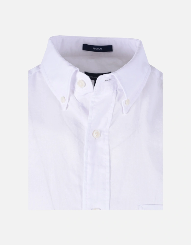 Reg Cotton Linen Short Sleeve Shirt White