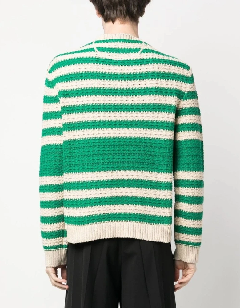 VLOGO Stripe Sweater Green/Cream